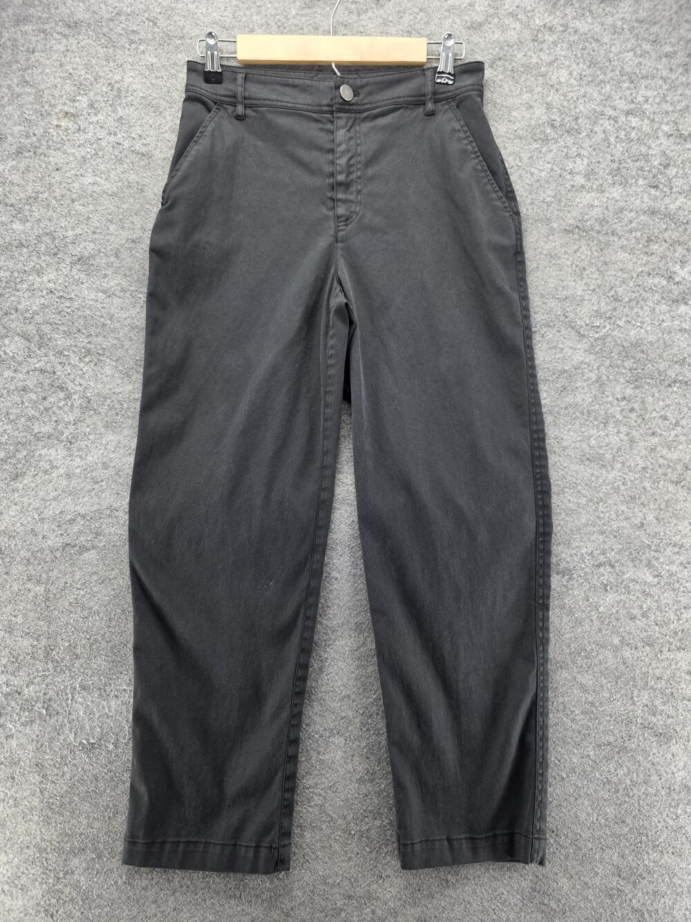 Peruvian Connection Pants Womens 4 Gray Chino Twill Straight Stretch 26.5 In